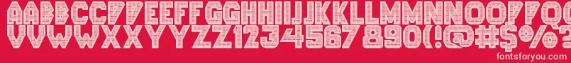 Lephnia Display Caps Font – Pink Fonts on Red Background