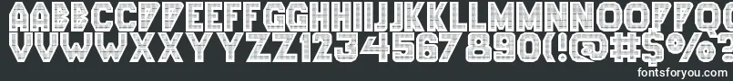 Lephnia Display Caps Font – White Fonts on Black Background