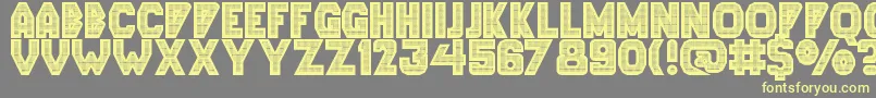 Lephnia Display Caps Font – Yellow Fonts on Gray Background