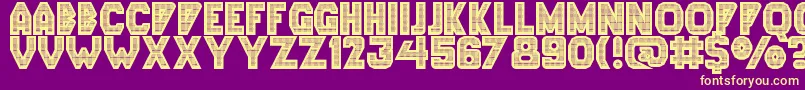 Lephnia Display Caps Font – Yellow Fonts on Purple Background
