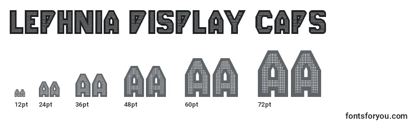 Размеры шрифта Lephnia Display Caps