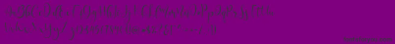 Czcionka Lerina Script – czarne czcionki na fioletowym tle