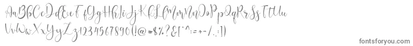 Fonte Lerina Script – fontes cinzas em um fundo branco