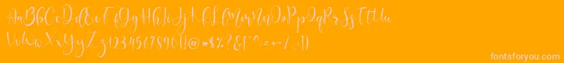 Police Lerina Script – polices roses sur fond orange