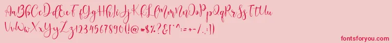Lerina Script Font – Red Fonts on Pink Background
