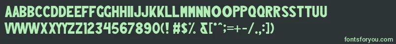 Шрифт Lesjam Demo – зелёные шрифты на чёрном фоне