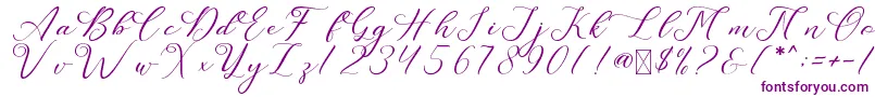 LeslieDawn-Schriftart – Violette Schriften