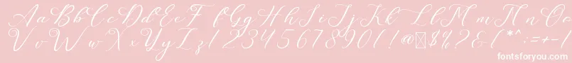Saiba mais sobre a fonte LeslieDawn Fonte LeslieDawn – fontes brancas em um fundo rosa