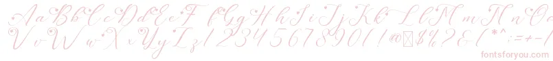 LeslieDawnLove Font – Pink Fonts on White Background
