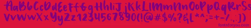 LeSofia Regular Font – Purple Fonts on Red Background