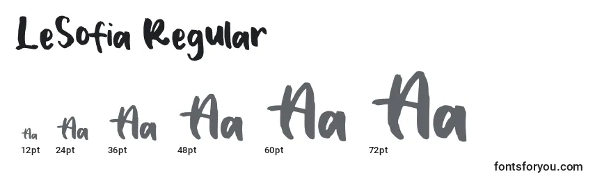 LeSofia Regular Font Sizes