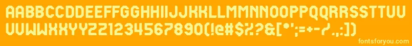 Lesotho Beach Font – Yellow Fonts on Orange Background