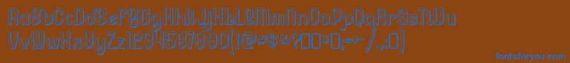 lesser concern shadow Font – Blue Fonts on Brown Background