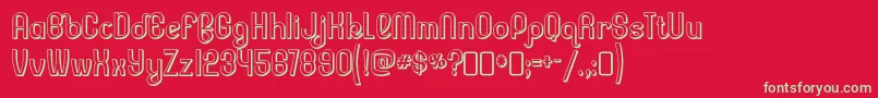 lesser concern shadow Font – Green Fonts on Red Background