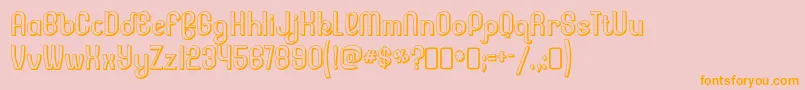 lesser concern shadow Font – Orange Fonts on Pink Background