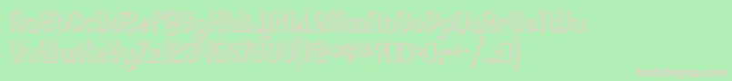 lesser concern shadow Font – Pink Fonts on Green Background