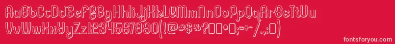 lesser concern shadow Font – Pink Fonts on Red Background