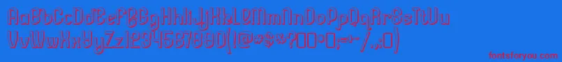 lesser concern shadow Font – Red Fonts on Blue Background