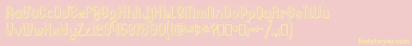 lesser concern shadow Font – Yellow Fonts on Pink Background