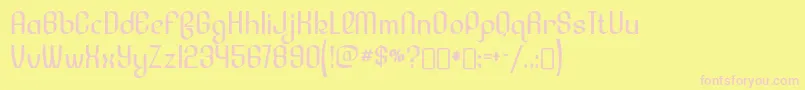 lesser concern Font – Pink Fonts on Yellow Background