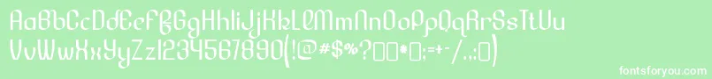 lesser concern Font – White Fonts on Green Background