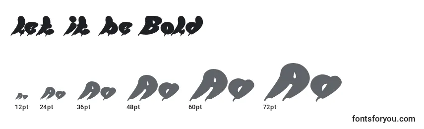 Größen der Schriftart Let it be Bold