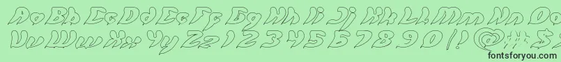 let it be Hollow Font – Black Fonts on Green Background