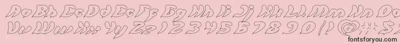 let it be Hollow Font – Black Fonts on Pink Background