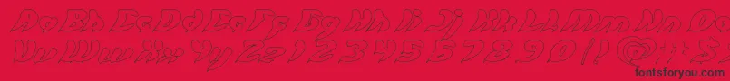 let it be Hollow Font – Black Fonts on Red Background
