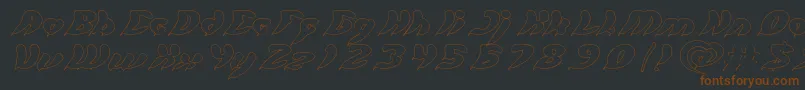 let it be Hollow Font – Brown Fonts on Black Background