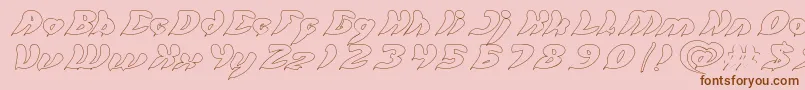 let it be Hollow Font – Brown Fonts on Pink Background