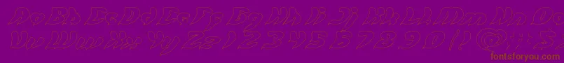 let it be Hollow Font – Brown Fonts on Purple Background