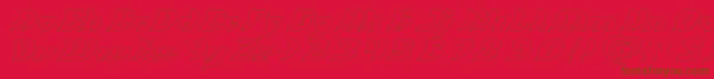 let it be Hollow Font – Brown Fonts on Red Background
