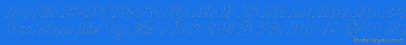 let it be Hollow Font – Gray Fonts on Blue Background