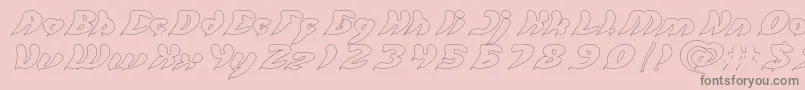 let it be Hollow-Schriftart – Graue Schriften auf rosa Hintergrund
