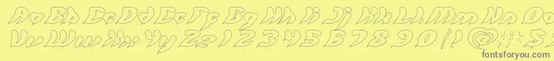 let it be Hollow Font – Gray Fonts on Yellow Background