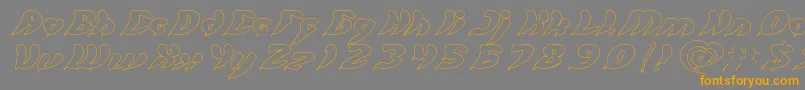 let it be Hollow Font – Orange Fonts on Gray Background