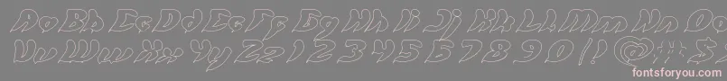 let it be Hollow Font – Pink Fonts on Gray Background