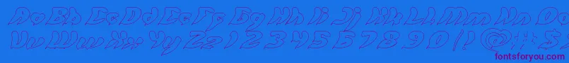let it be Hollow Font – Purple Fonts on Blue Background