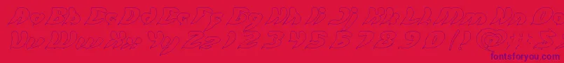 let it be Hollow Font – Purple Fonts on Red Background