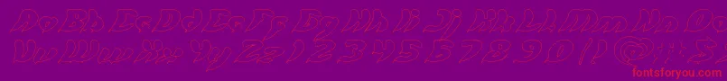 let it be Hollow-Schriftart – Rote Schriften auf violettem Hintergrund