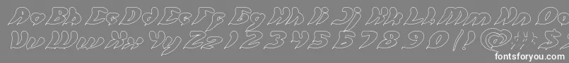 let it be Hollow-Schriftart – Weiße Schriften auf grauem Hintergrund