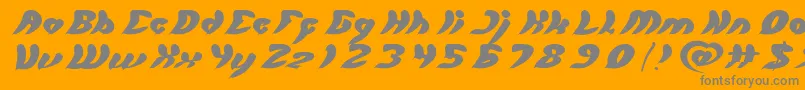 フォントlet it be Light – オレンジの背景に灰色の文字