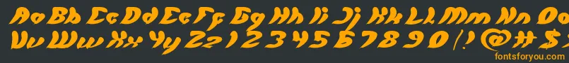 フォントlet it be Light – 黒い背景にオレンジの文字