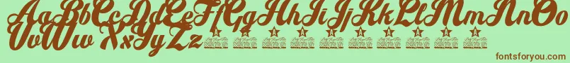 Let it Be Personal Use Font – Brown Fonts on Green Background