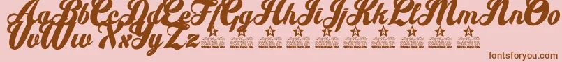 Let it Be Personal Use Font – Brown Fonts on Pink Background