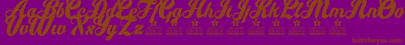 Let it Be Personal Use Font – Brown Fonts on Purple Background