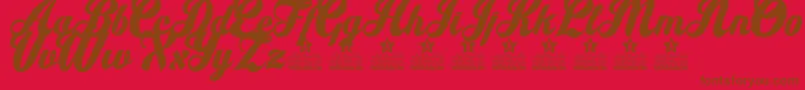 Let it Be Personal Use Font – Brown Fonts on Red Background