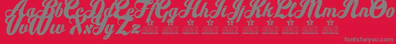 Let it Be Personal Use Font – Gray Fonts on Red Background