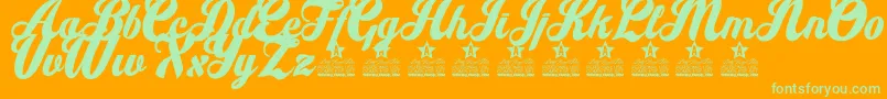 Let it Be Personal Use Font – Green Fonts on Orange Background